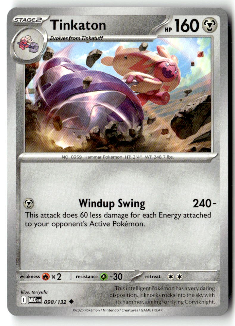 Front of Tinkaton 098/132 from Mega Evolution