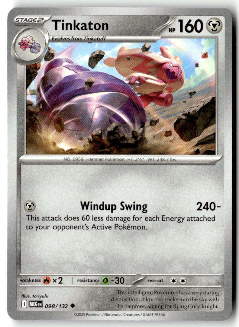 Front of Tinkaton 098/132 from Mega Evolution