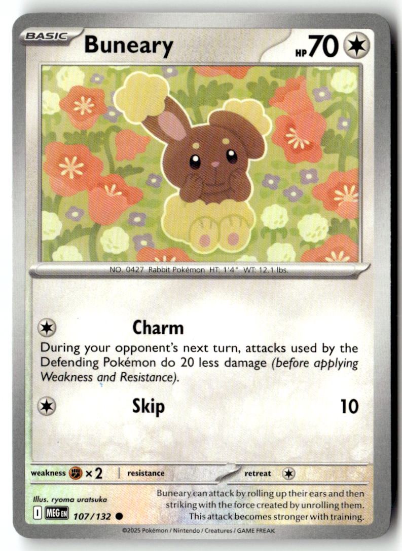 Front of Buneary 107/132 from Mega Evolution