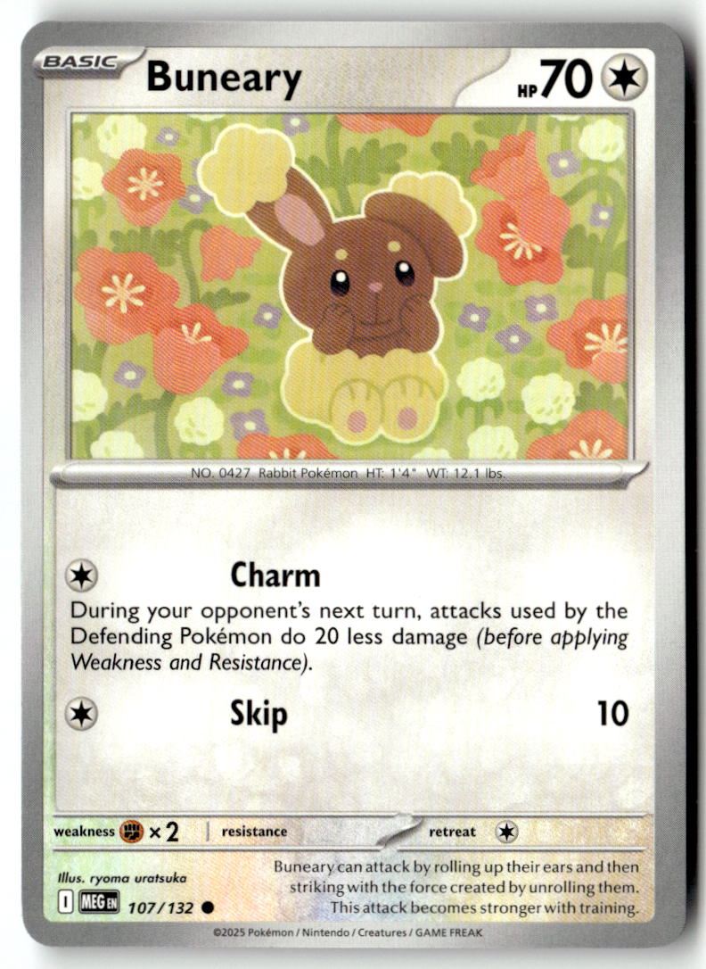 Front of Buneary 107/132 from Mega Evolution