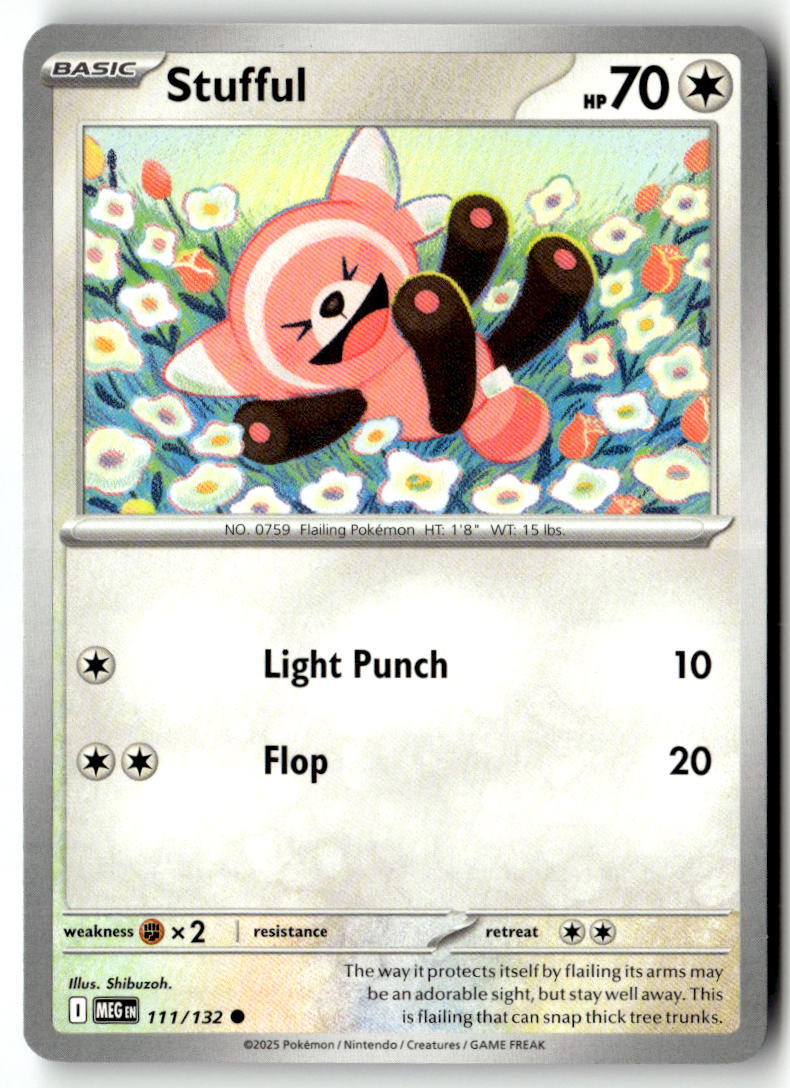 Front of Stufful 111/132 from Mega Evolution