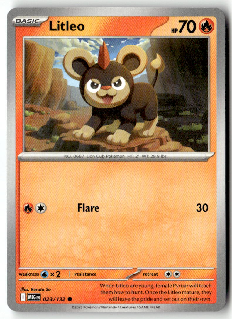 Front of Litleo 023/132 from Mega Evolution