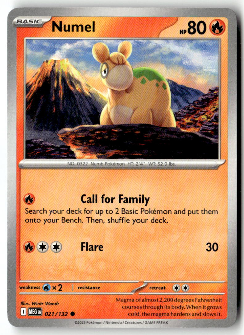 Front of Numel 021/132 from Mega Evolution