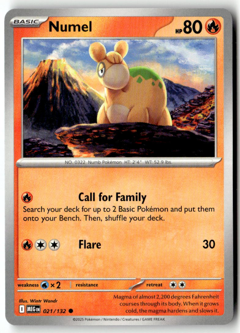 Front of Numel 021/132 from Mega Evolution
