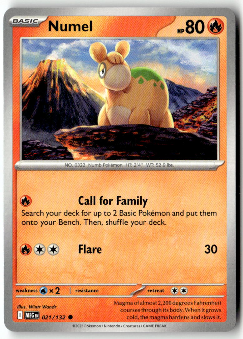 Front of Numel 021/132 from Mega Evolution