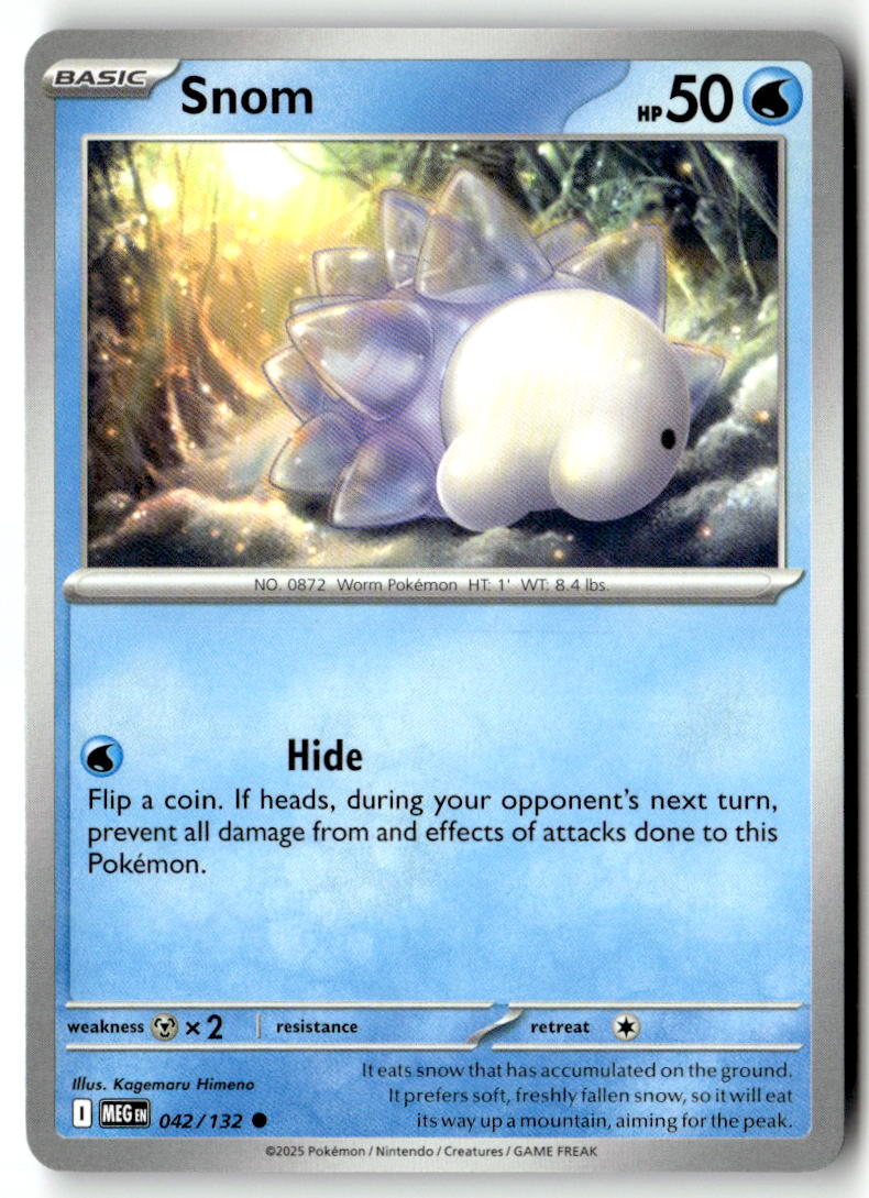 Front of Snom 042/132 from Mega Evolution
