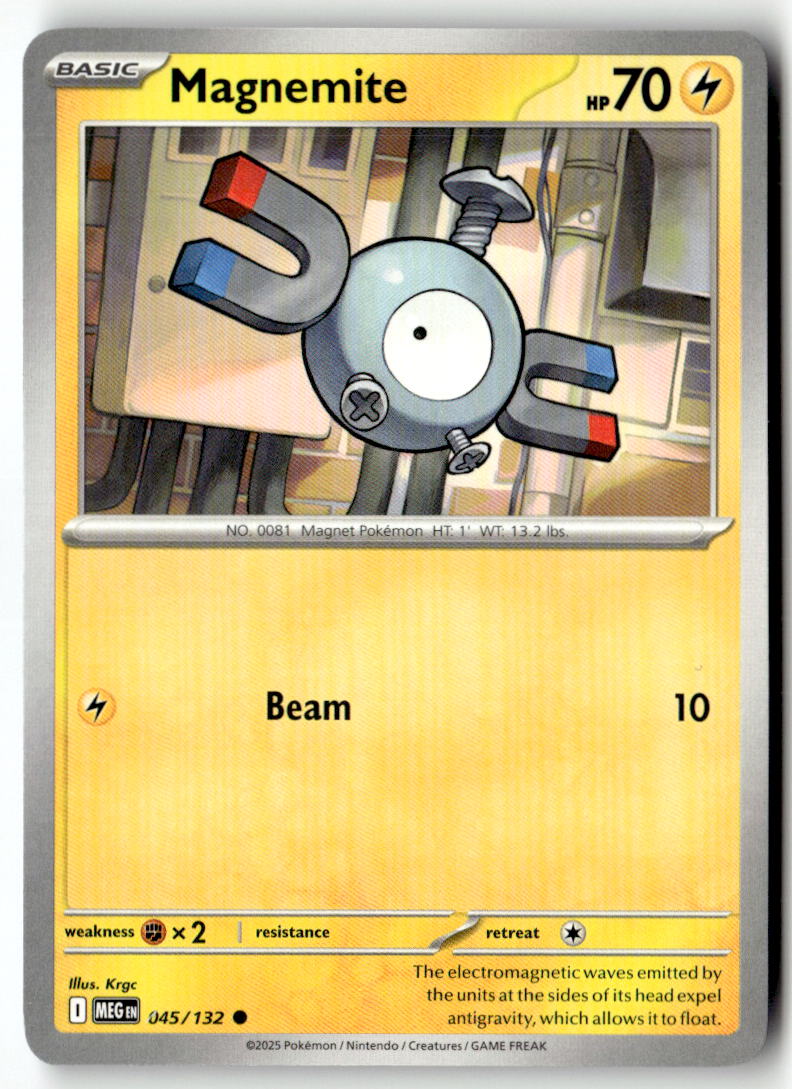 Front of Magnemite 045/132 from Mega Evolution