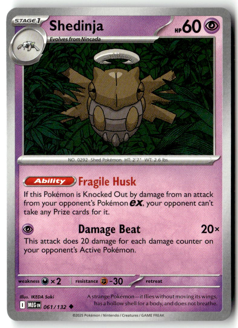 Front of Shedinja 061/132 from Mega Evolution