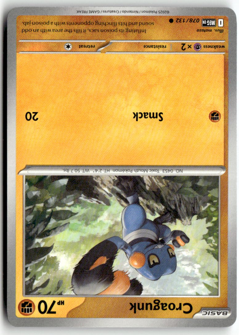 Front of Croagunk 078/132 from Mega Evolution
