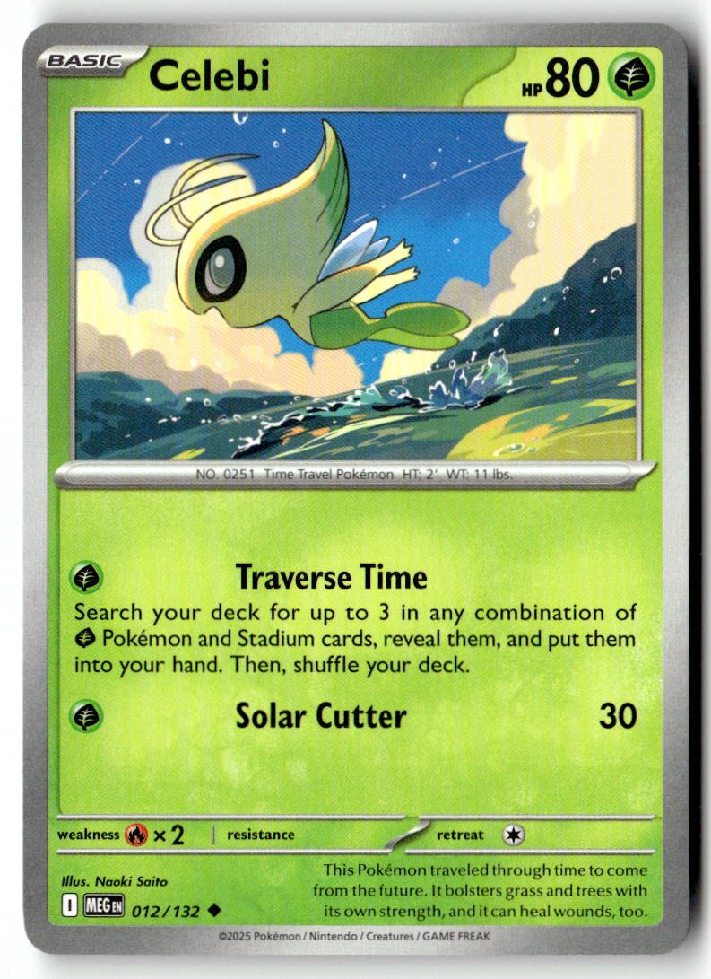 Front of Celebi 012/132 from Mega Evolution
