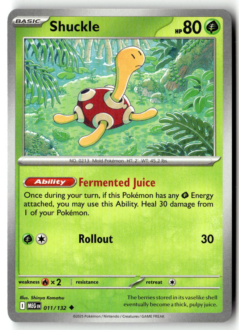 Front of Shuckle 011/132 from Mega Evolution
