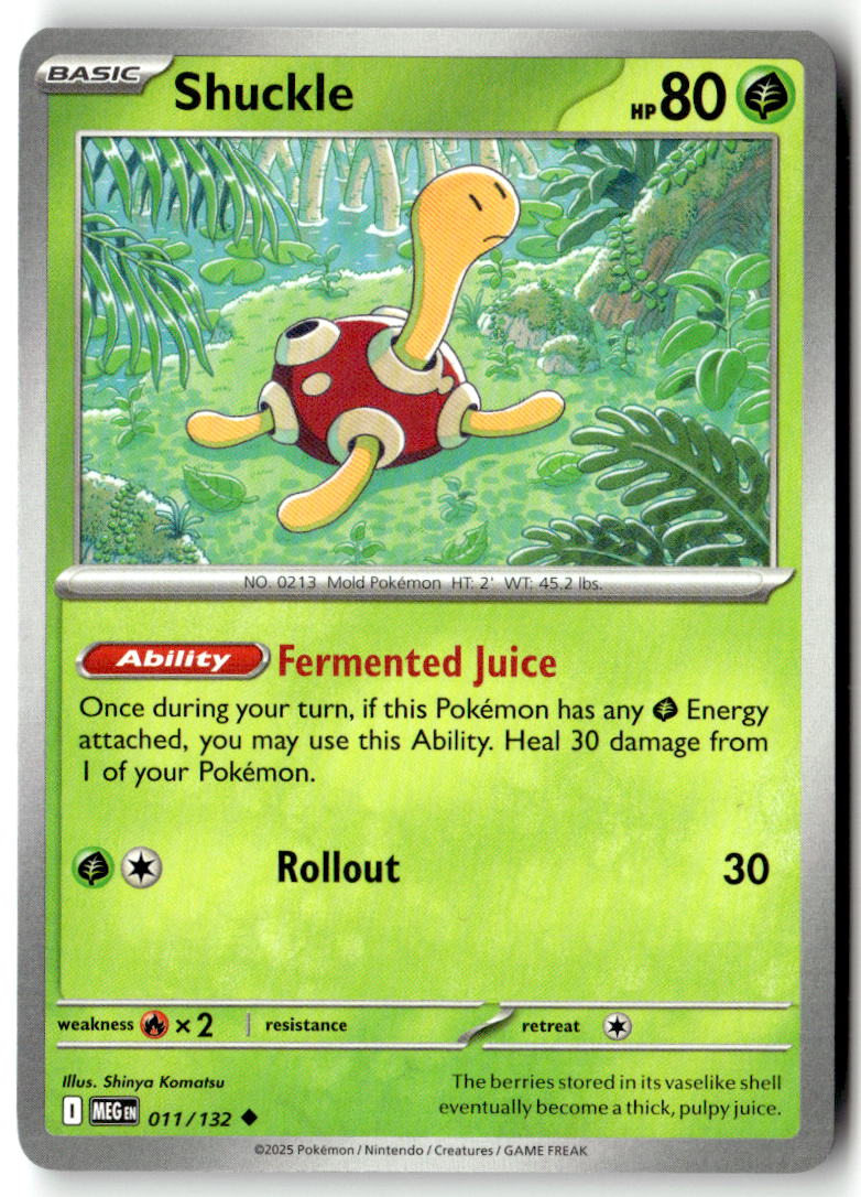 Front of Shuckle 011/132 from Mega Evolution
