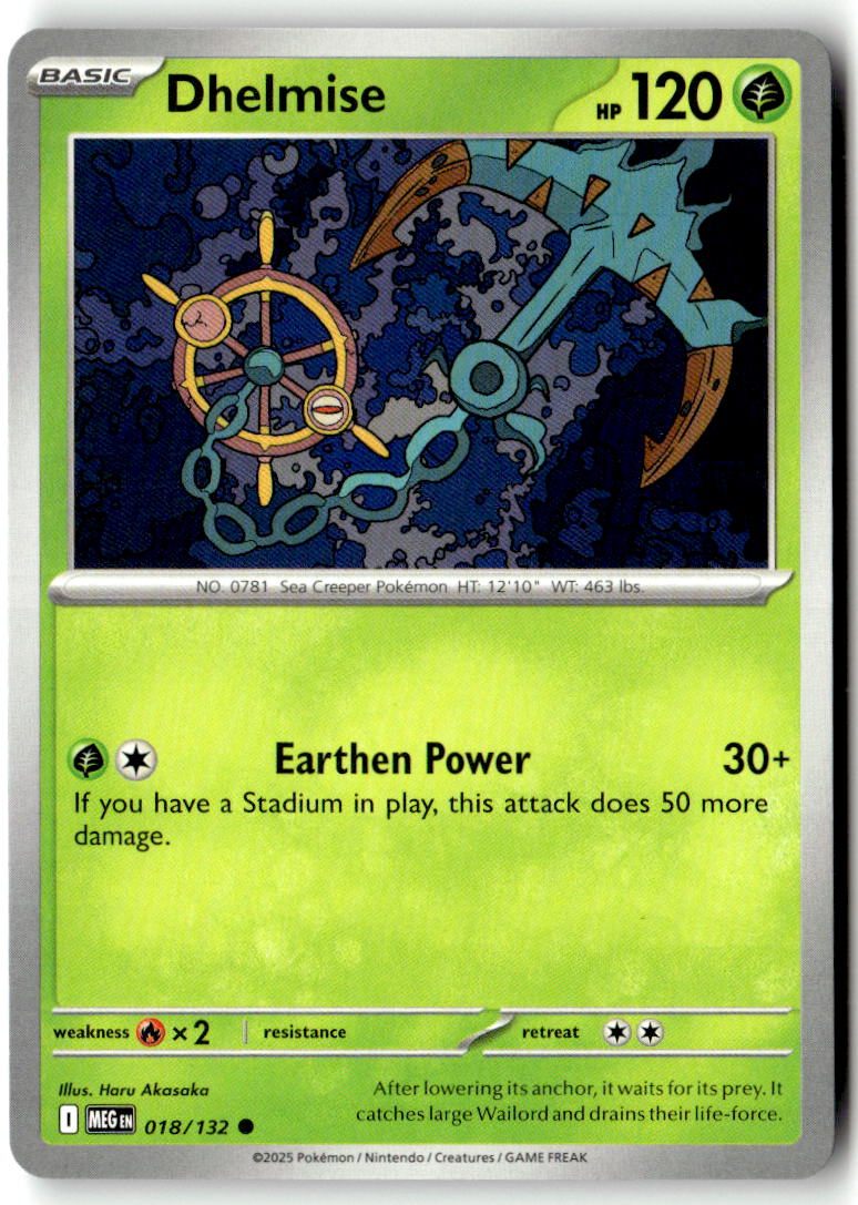 Front of Dhelmise 018/132 from Mega Evolution