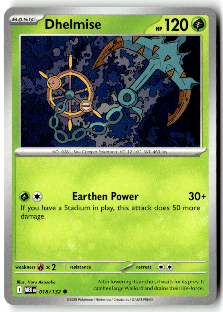 Front of Dhelmise 018/132 from Mega Evolution