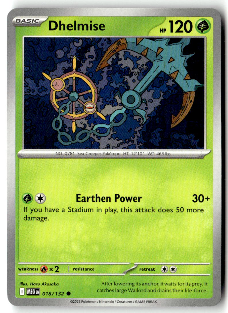 Front of Dhelmise 018/132 from Mega Evolution