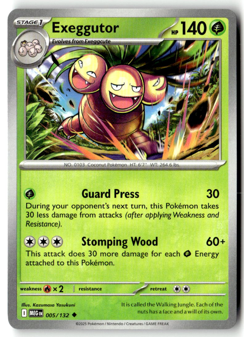 Front of Exeggutor 005/132 from Mega Evolution