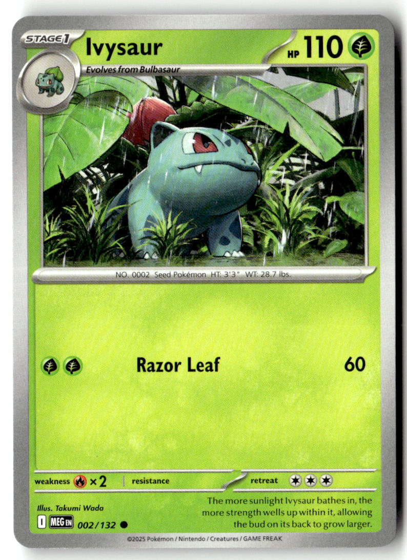 Front of Ivysaur 002/132 from Mega Evolution