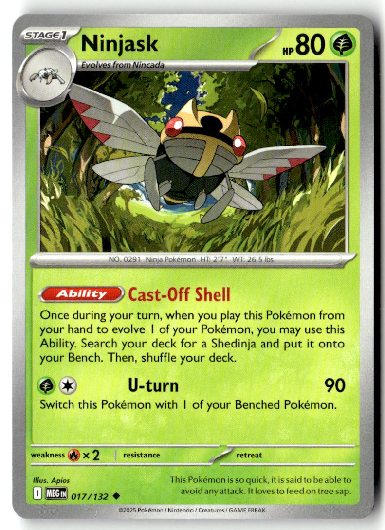 Front of Ninjask 017/132 from Mega Evolution