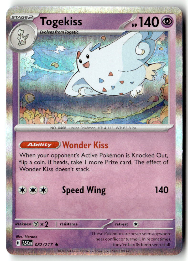 Front of Togekiss 082/217 from Ascended Heroes