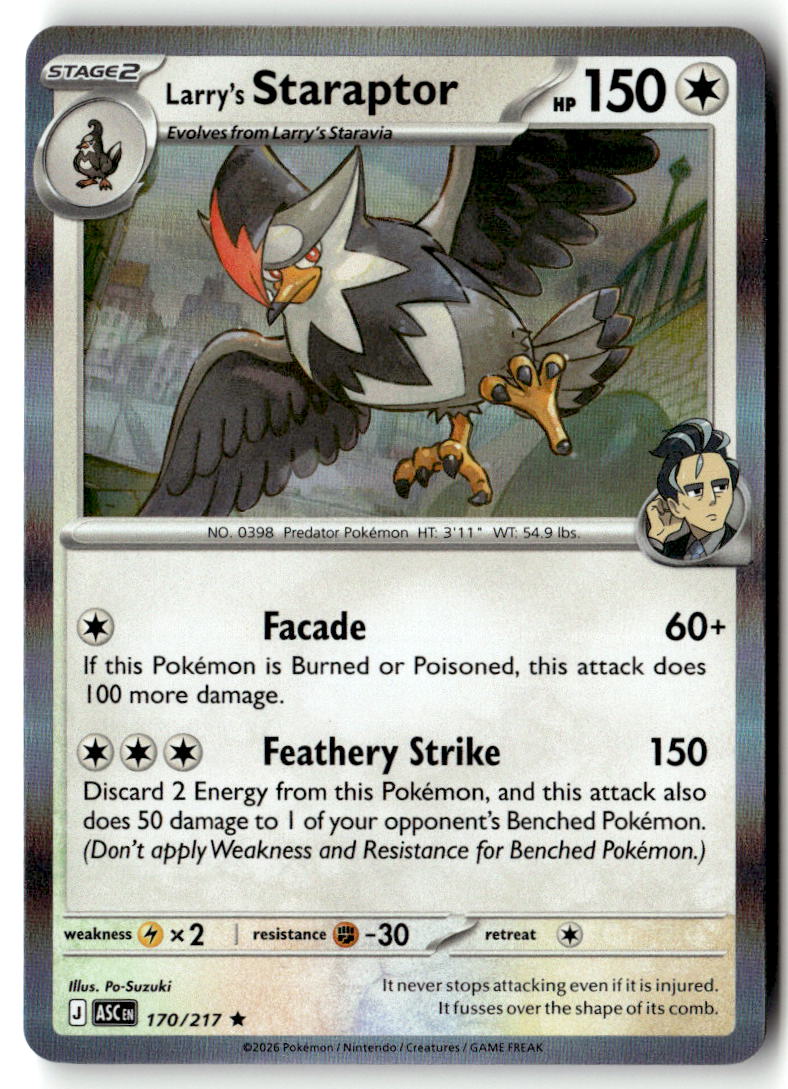 Front of Larry's Staraptor 170/217 from Ascended Heroes