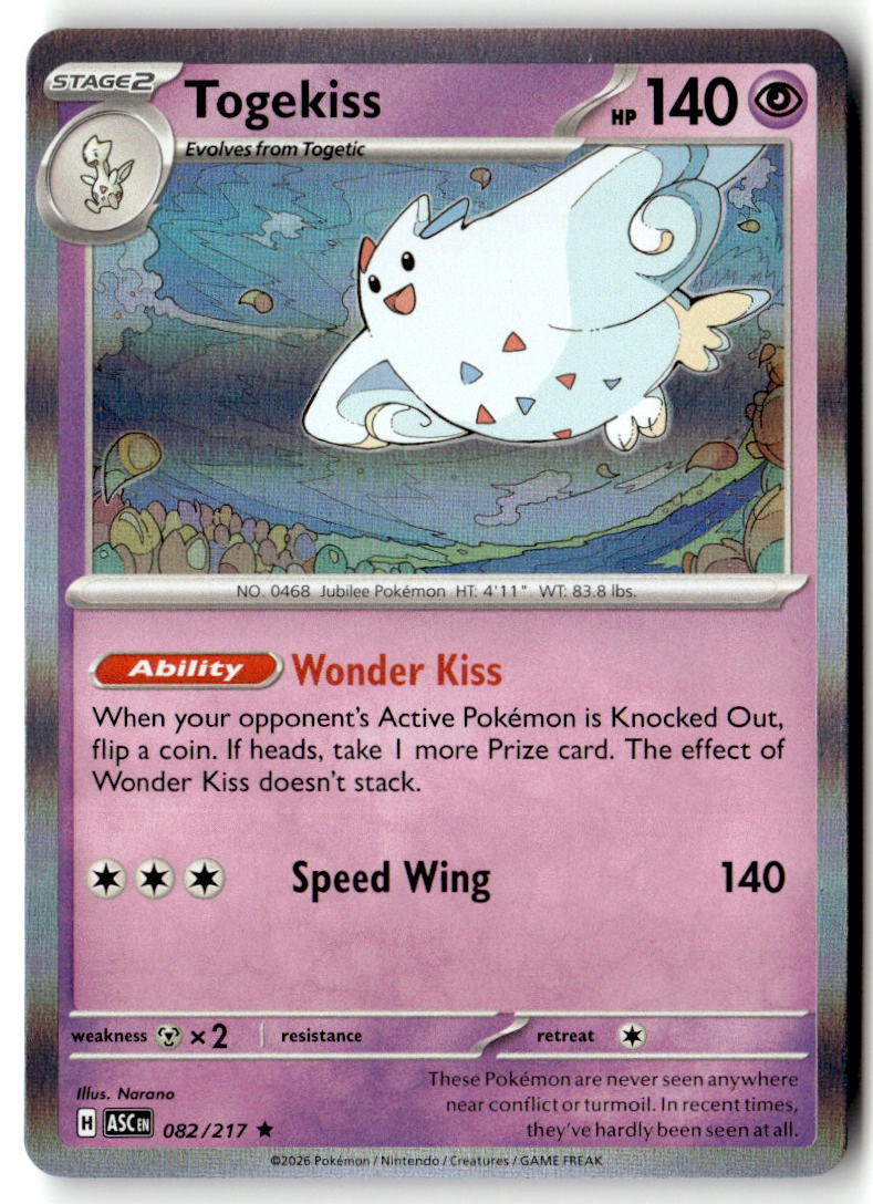 Front of Togekiss 082/217 from Ascended Heroes