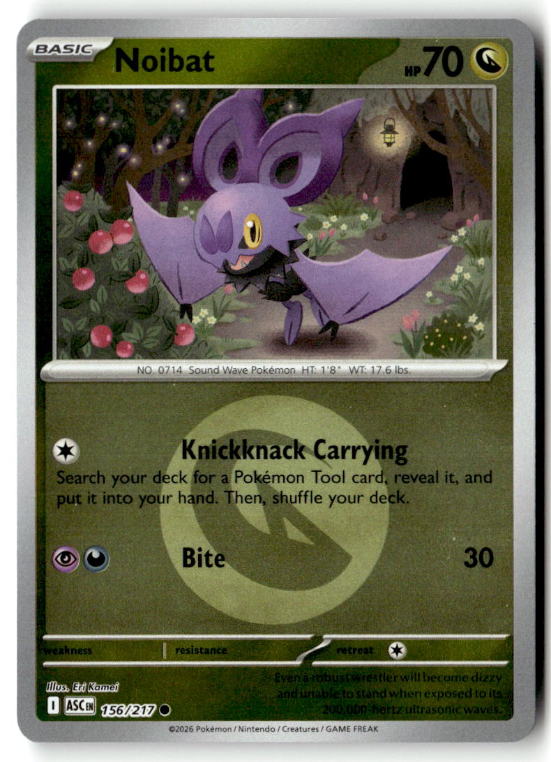 Front of Noibat (Energy Symbol Pattern) 156/217 from Ascended Heroes