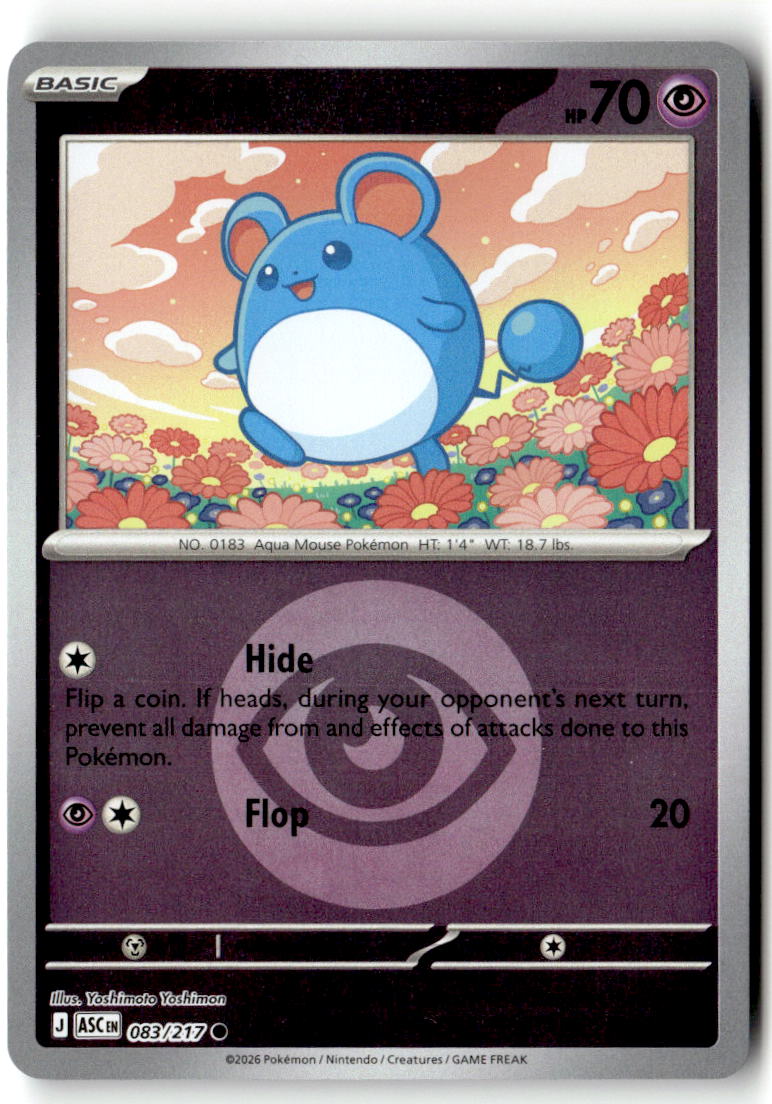 Front of Marill - 083/217 (Energy Symbol Pattern) 083/217 from Ascended Heroes