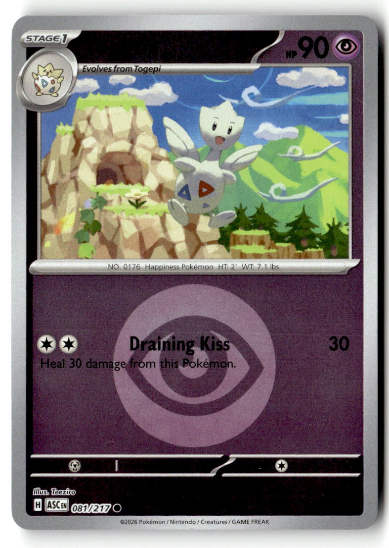 Front of Togetic (Energy Symbol Pattern) 081/217 from Ascended Heroes