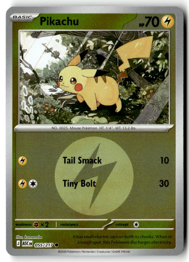 Front of Pikachu (Energy Symbol Pattern) 055/217 from Ascended Heroes