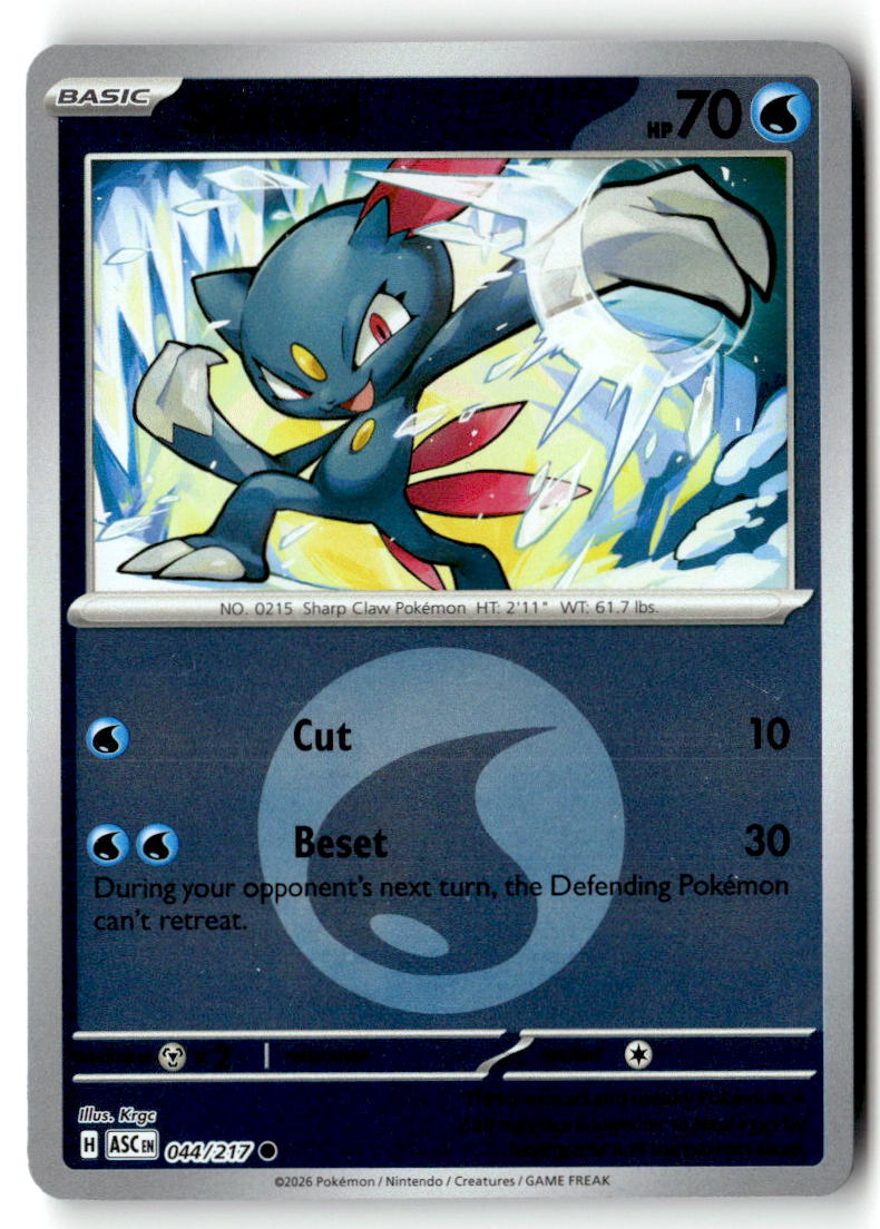 Front of Sneasel (Energy Symbol Pattern) 044/217 from Ascended Heroes
