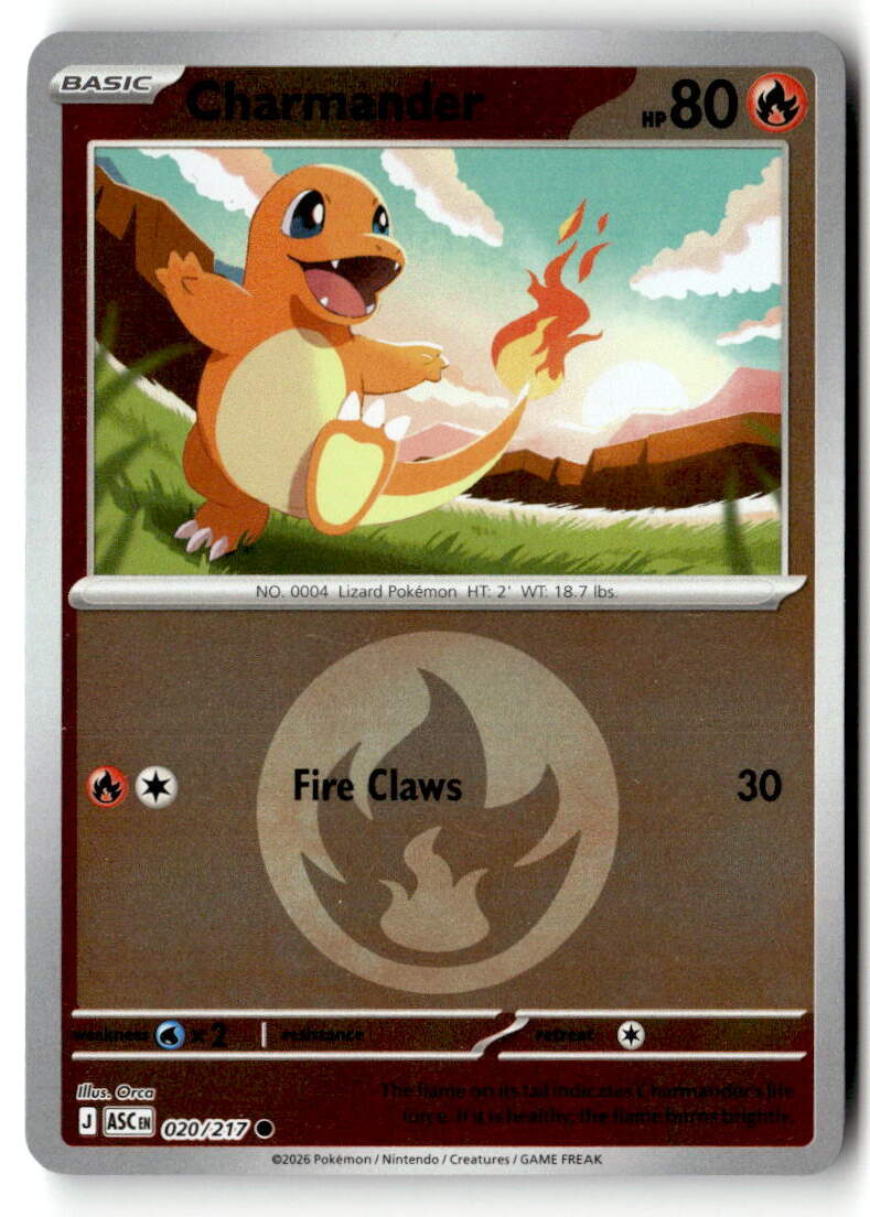 Front of Charmander (Energy Symbol Pattern) 020/217 from Ascended Heroes