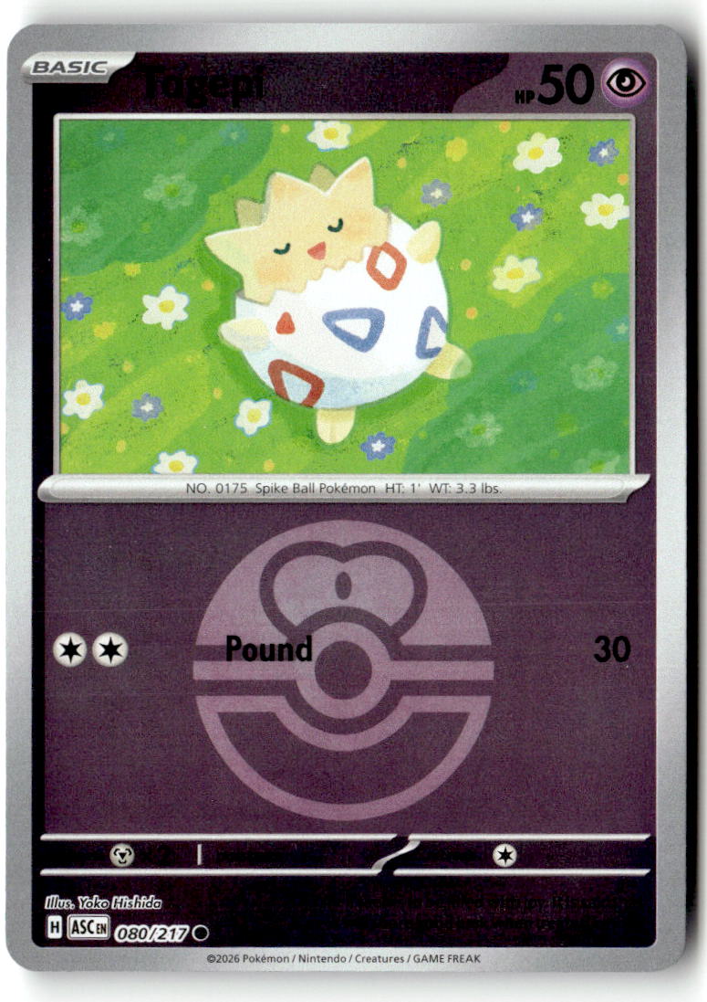 Front of Togepi (Love Ball) 080/217 from Ascended Heroes
