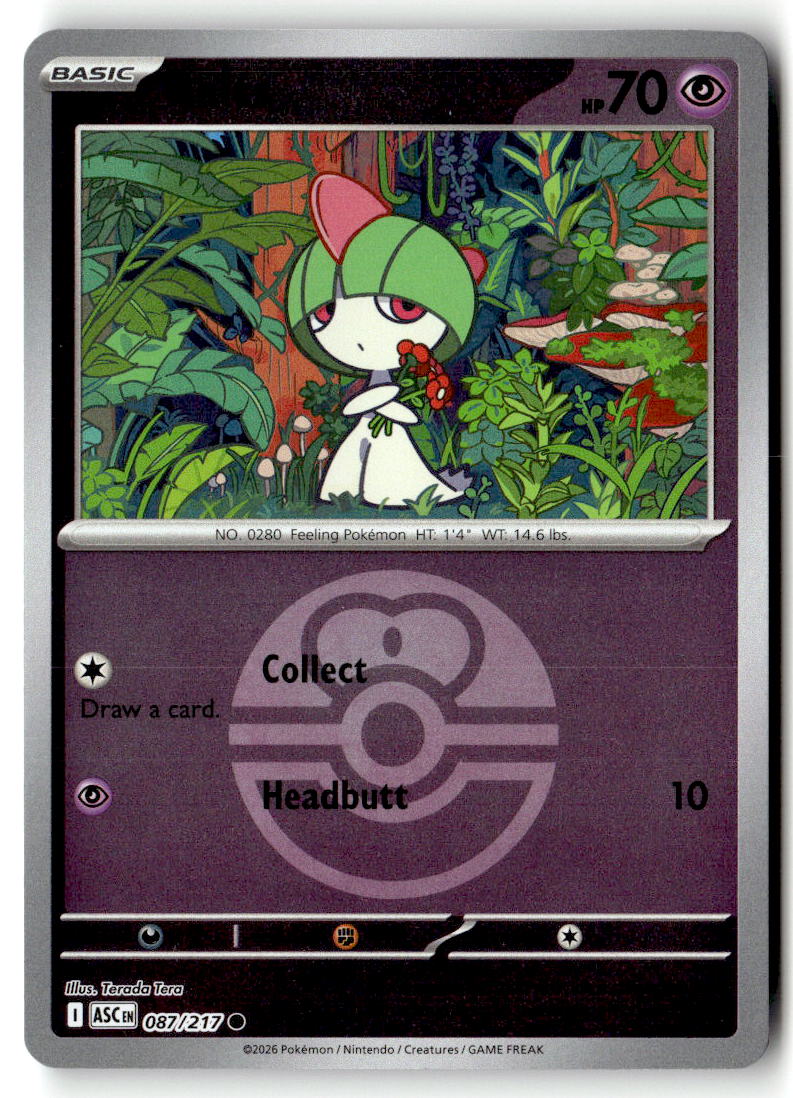 Front of Ralts (Love Ball) 087/217 from Ascended Heroes