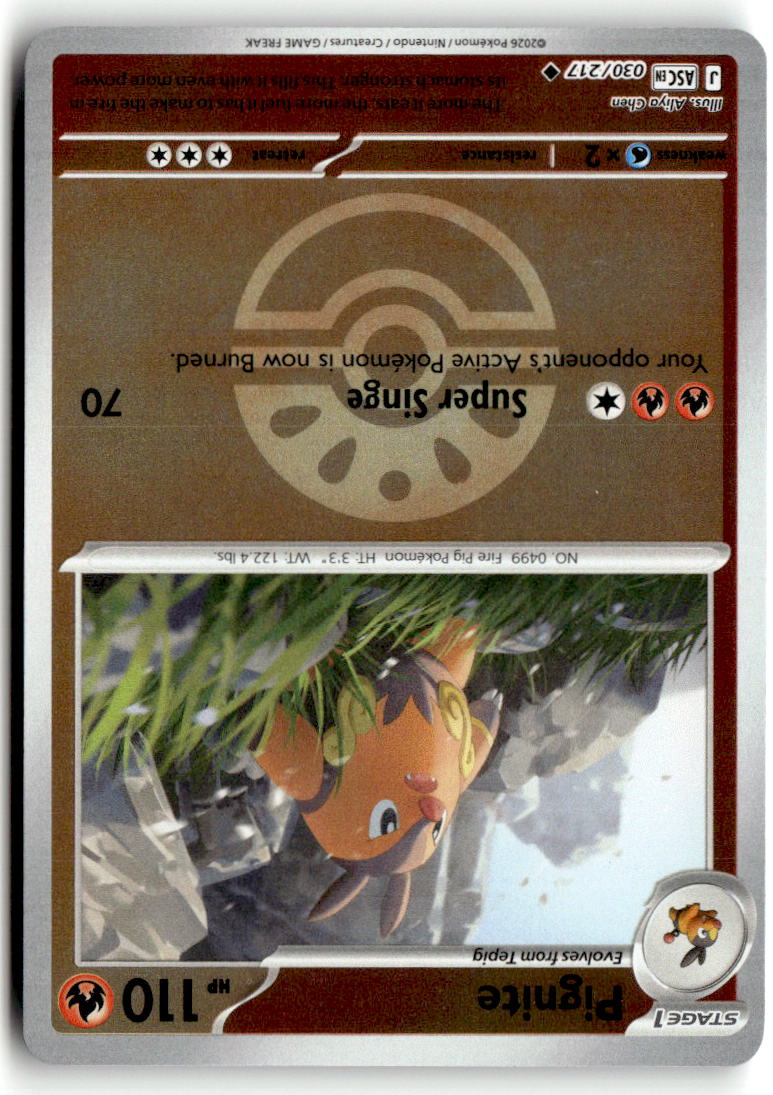 Front of Pignite (Friend Ball) 030/217 from Ascended Heroes