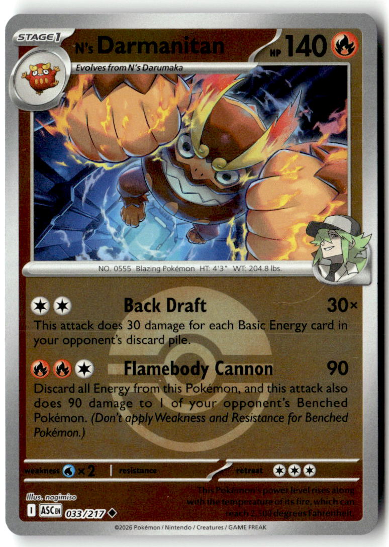 Front of N's Darmanitan (Poke Ball) 033/217 from Ascended Heroes