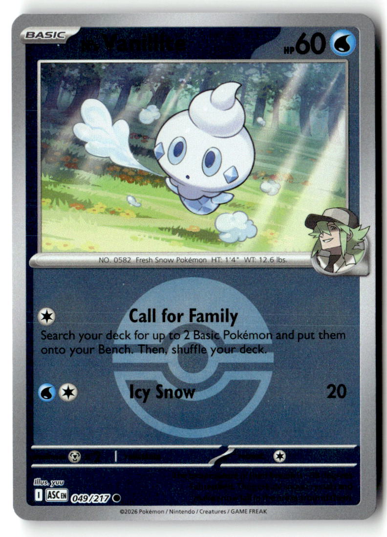Front of N's Vanillite (Poke Ball) 049/217 from Ascended Heroes