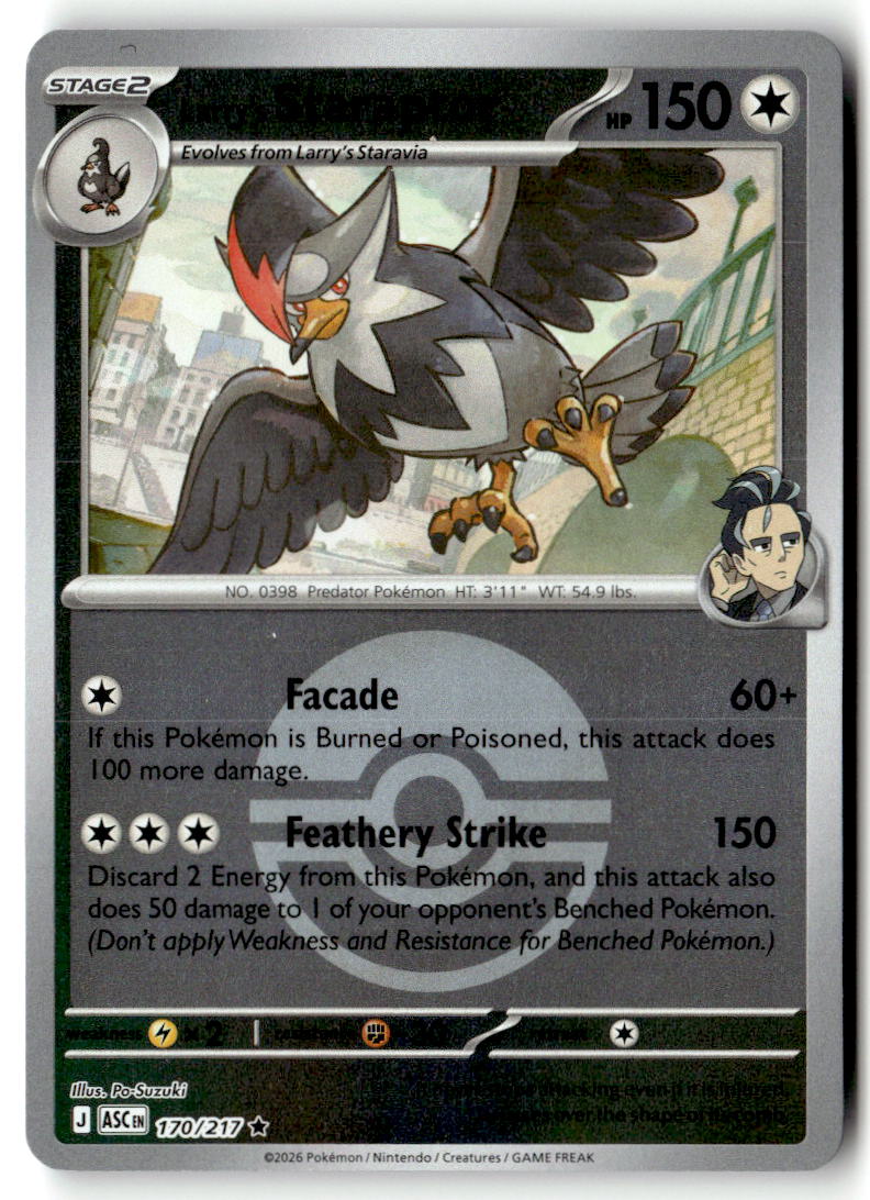 Front of Larry's Staraptor - 170/217 (Poke Ball) 170/217 from Ascended Heroes
