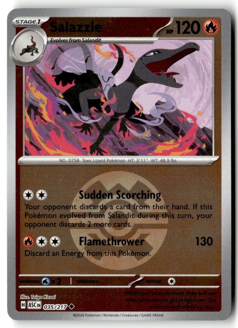 Front of Salazzle - 035/217 (Quick Ball) 035/217 from Ascended Heroes