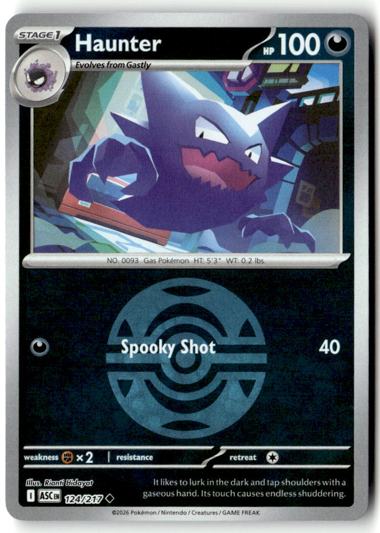 Front of Haunter (Dusk Ball) 124/217 from Ascended Heroes