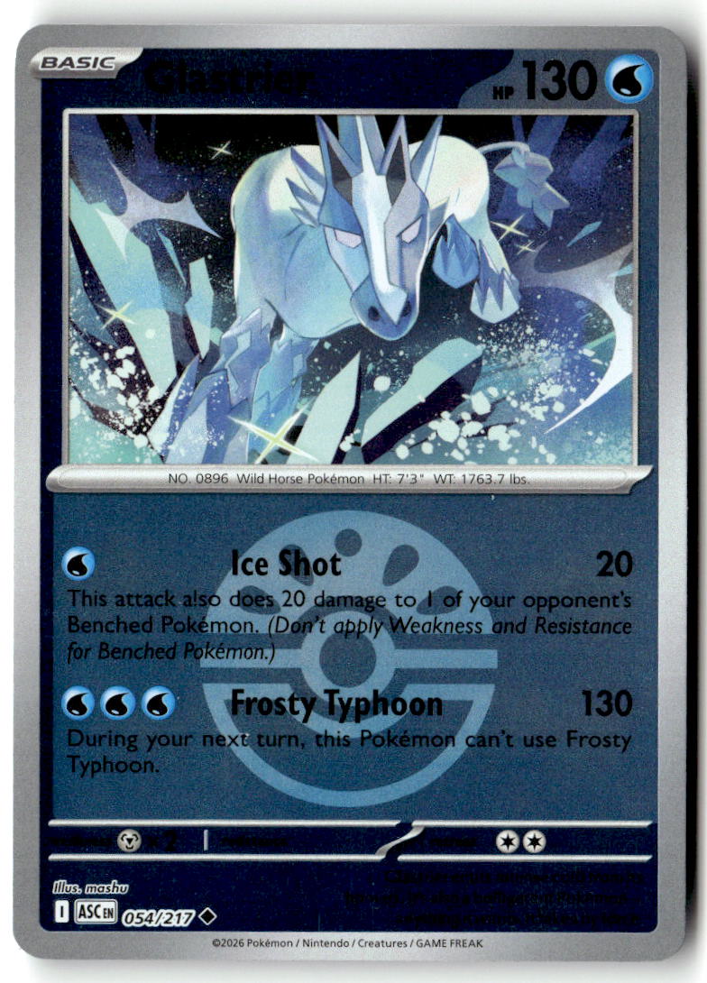 Front of Glastrier (Friend Ball) 054/217 from Ascended Heroes