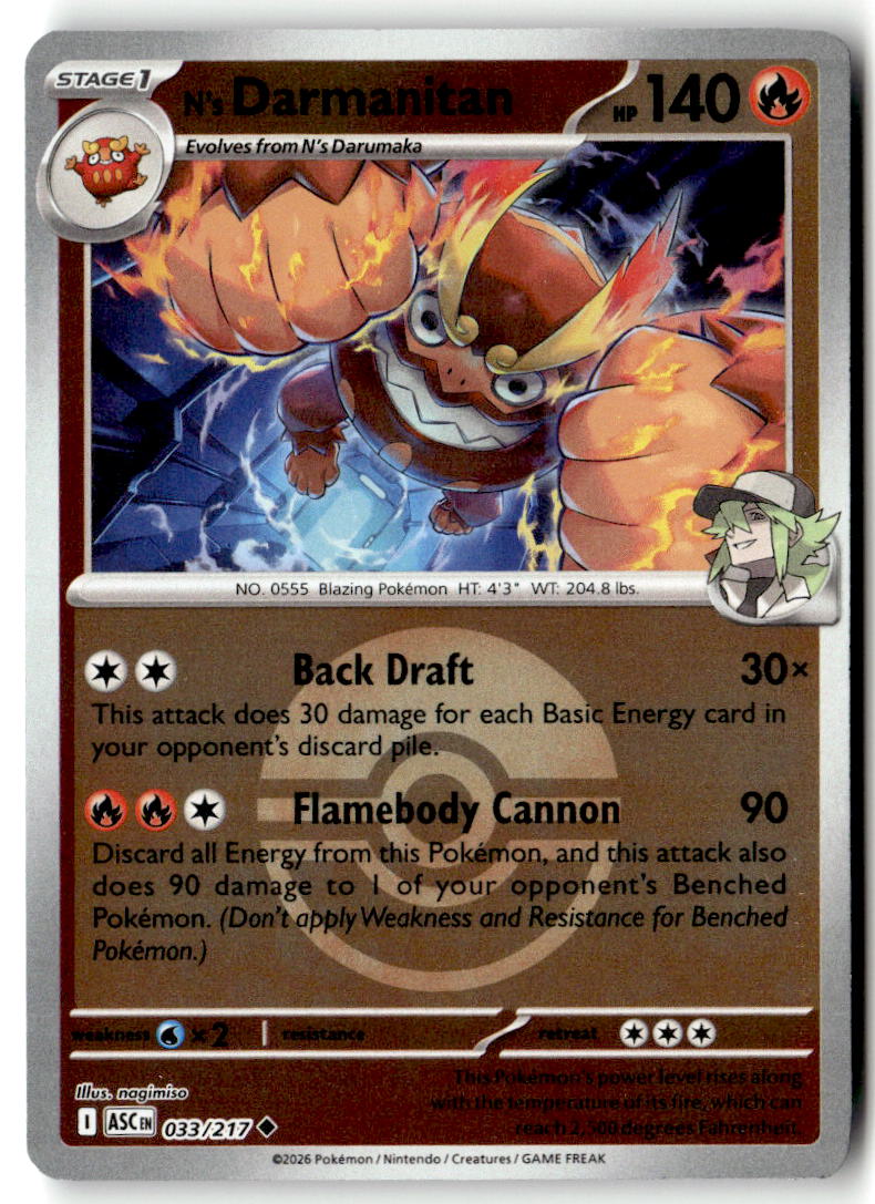 Front of N's Darmanitan (Poke Ball) 033/217 from Ascended Heroes