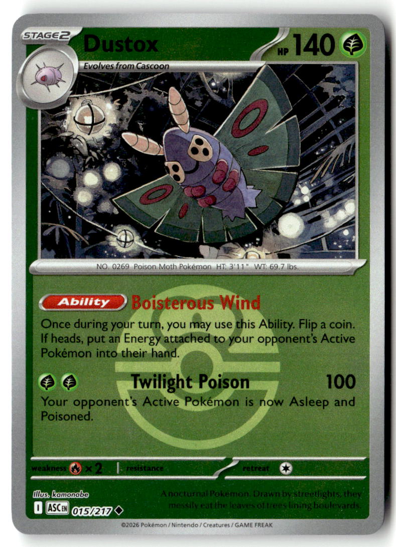 Front of Dustox - 015/217 (Love Ball) 015/217 from Ascended Heroes