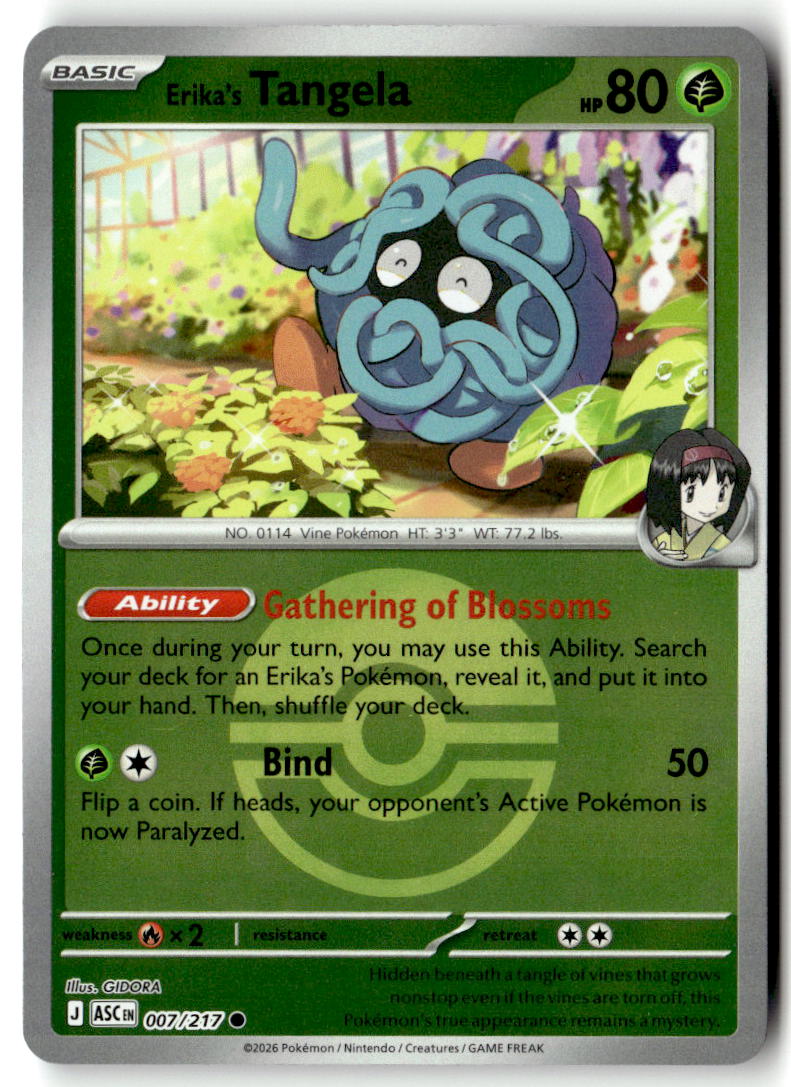 Front of Erika's Tangela - 007/217 (Poke Ball) 007/217 from Ascended Heroes