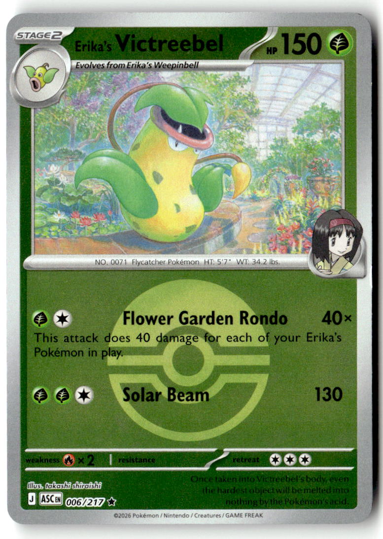 Front of Erika's Victreebel (Poke Ball) 006/217 from Ascended Heroes