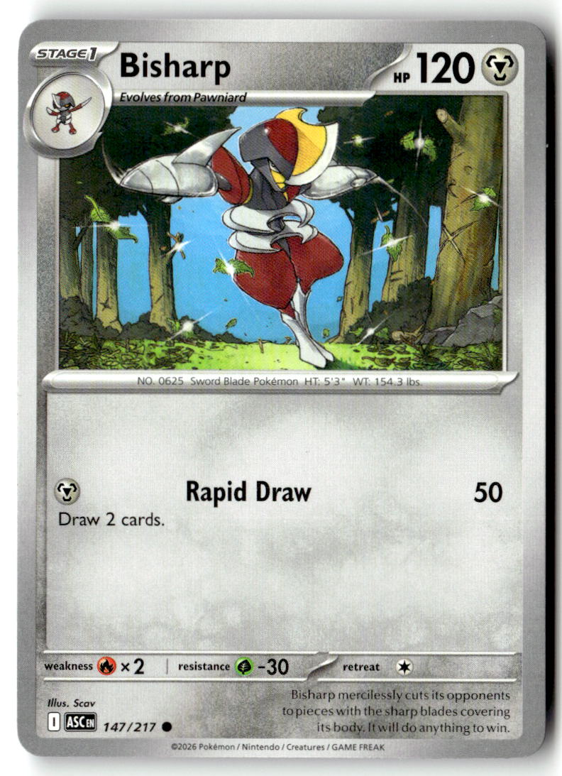Front of Bisharp 147/217 from Ascended Heroes