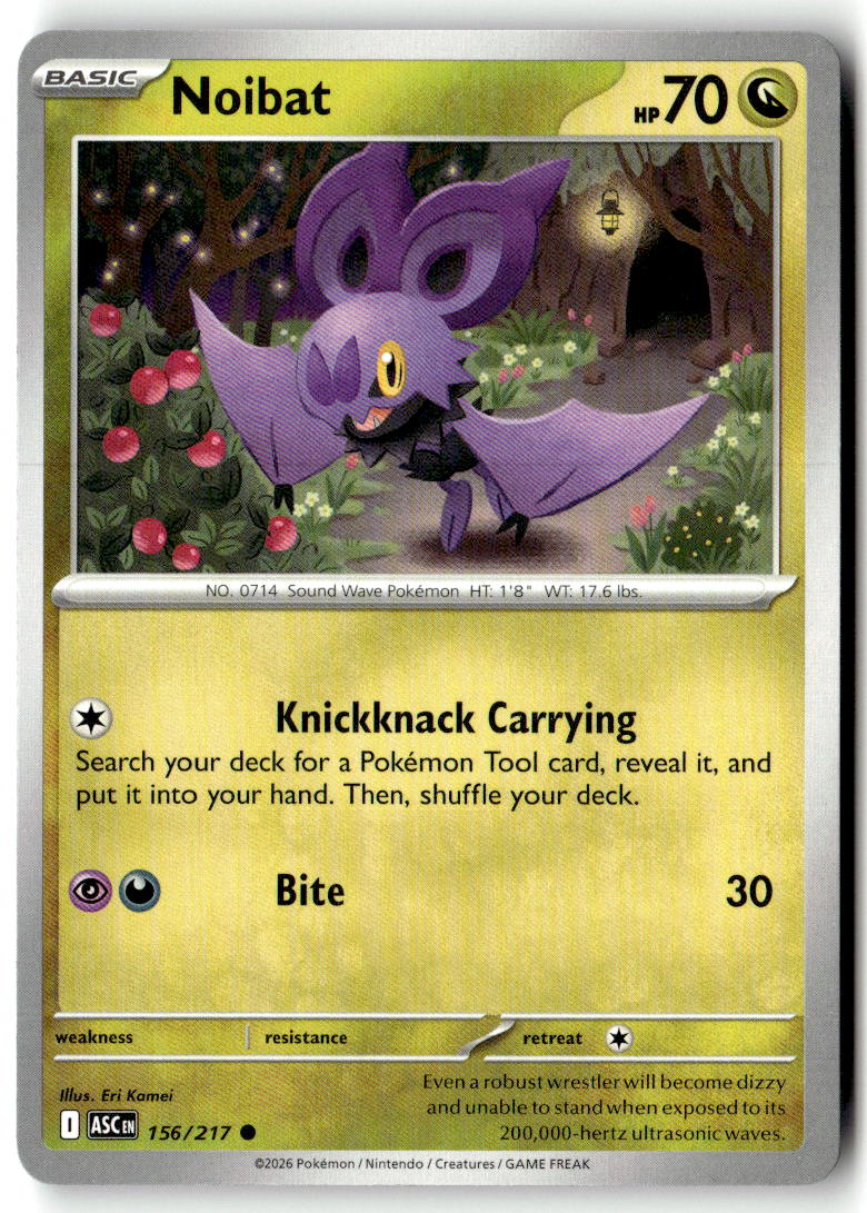 Front of Noibat 156/217 from Ascended Heroes