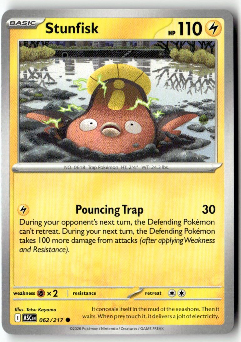 Front of Stunfisk 062/217 from Ascended Heroes