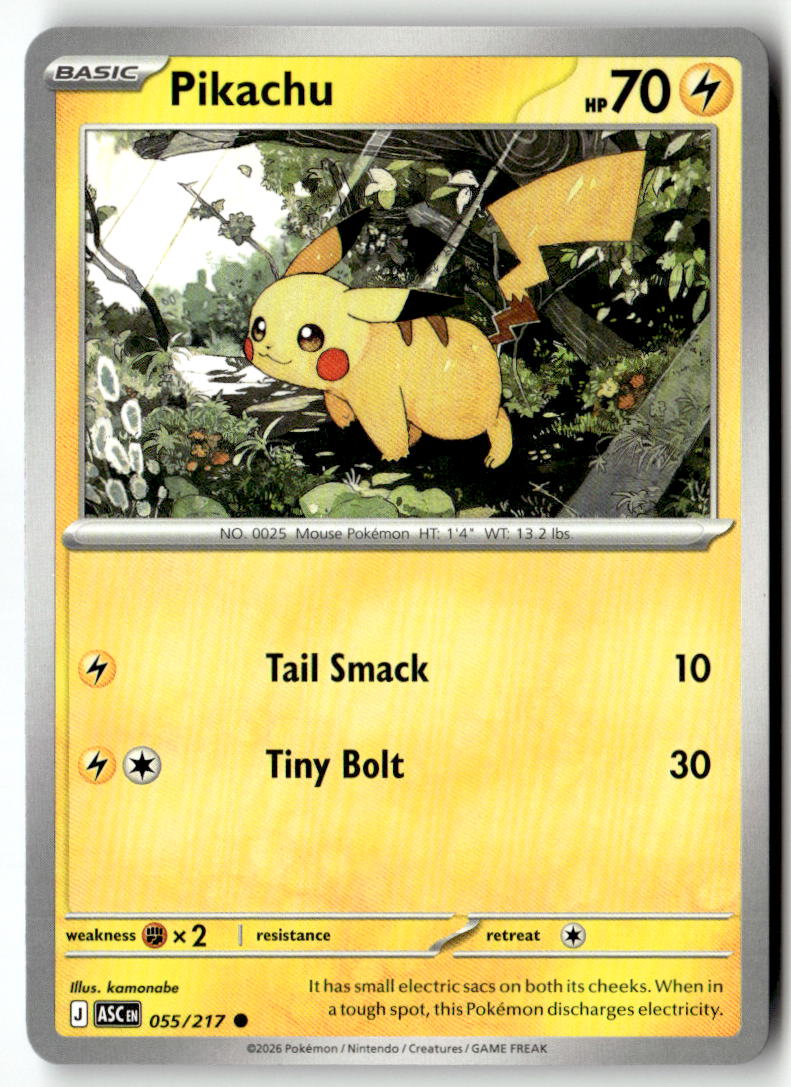 Front of Pikachu 055/217 from Ascended Heroes