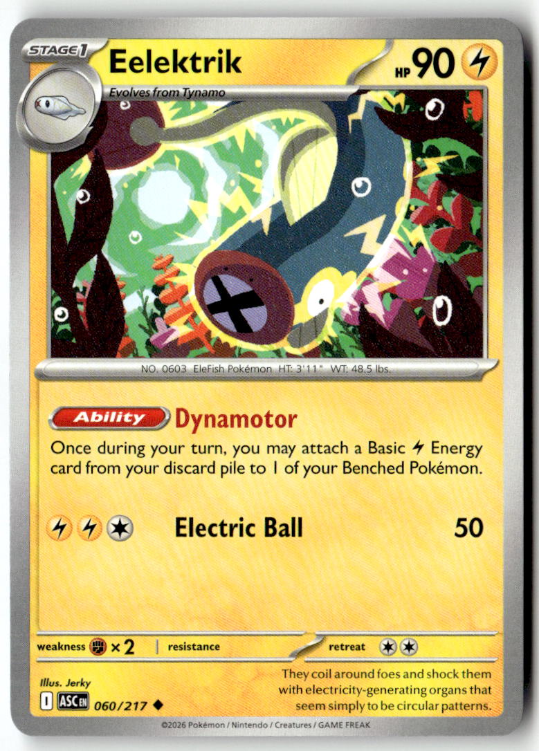 Front of Eelektrik 060/217 from Ascended Heroes