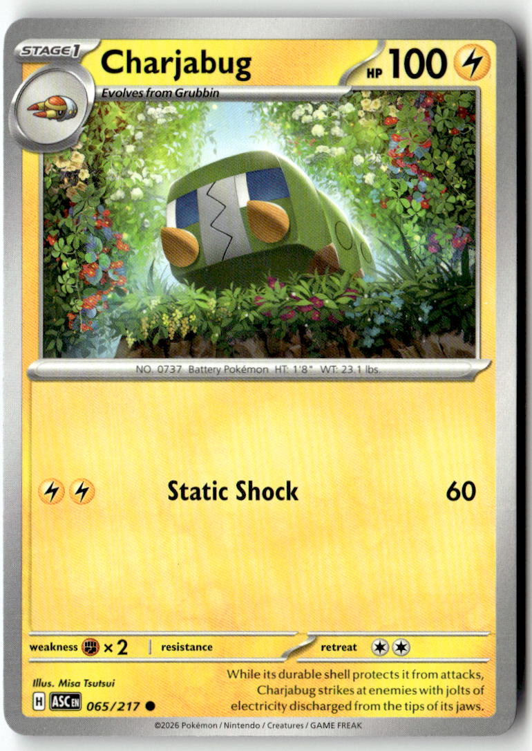 Front of Charjabug 065/217 from Ascended Heroes